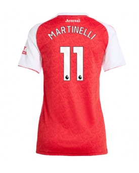 Arsenal Gabriel Martinelli #11 Maglia Gara Casa Repliche 2025-26 Donna Maniche Corte